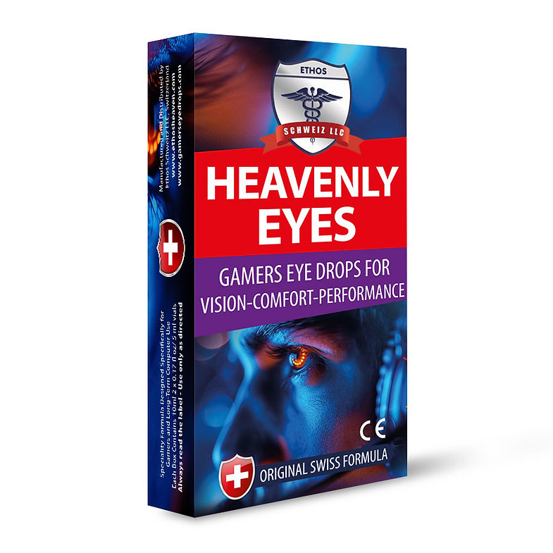 Ethos Heavenly Gamers Eye Drops 10ml pack with bottles