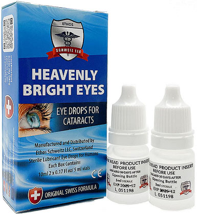 Ethos Bright Eyes NAC Cataract Eye Drops pack with bottles