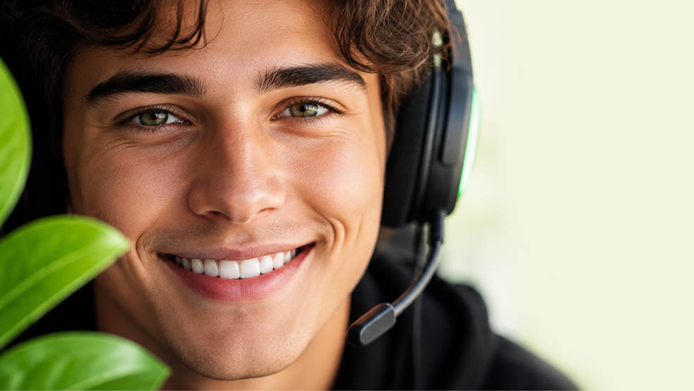 Close up of gamers eyes